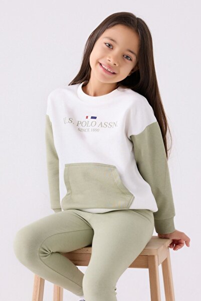 U.S. Polo Assn. 9-15 éves lány zöld licenc készlet