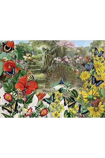 Anatolian Puzzle Anatolian 1000 Piece Peacock Puzzle in the Garden - Barbara Behr