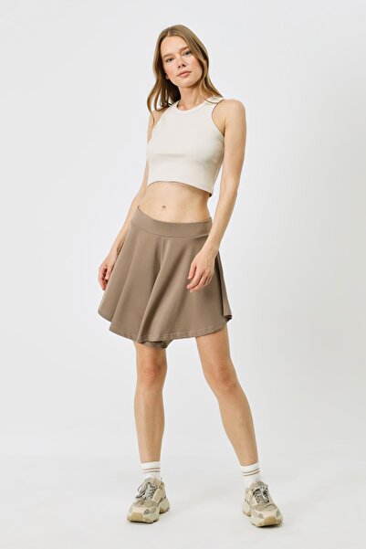 C&City Καφέ Γυναικείο Αθλητικό Σορτς - Μοντέλο 9415