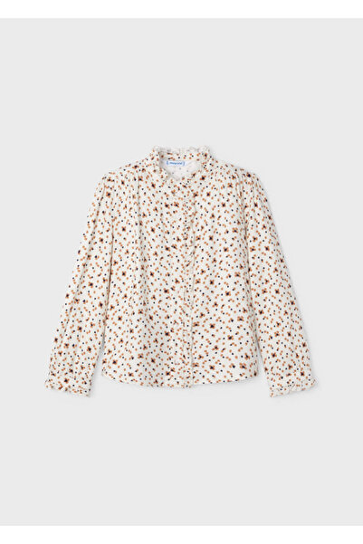 MAYORAL Μπλούζα πουκάμισο με βολάν για κορίτσια με σχέδια
