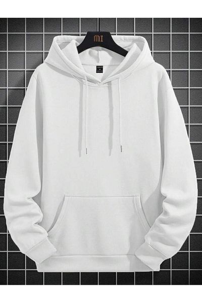 AFROGİYİM Unisex Back Skull Design Printed Oversize Hoodie
