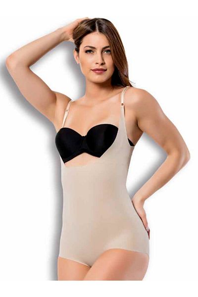Momslab Nude Laser Cut Women's Body Corset - with Chest Support
