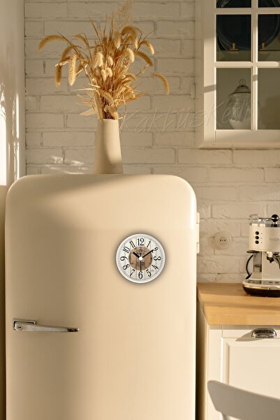 KaktüsKedi Mıknatıslı Buzdolabı Saati 11 Cm | Kiely