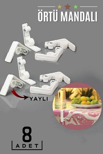 Transformacion أوتاد مفرش طاولة زنبركية 8 قطع