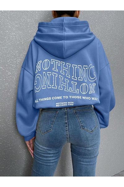 AFROGİYİM Hanorac oversize unisex Nothing All Things Back Printed