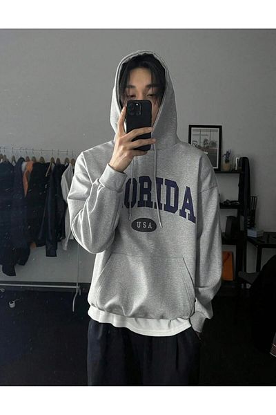 AFROGİYİM Φούτερ με κουκούλα Unisex Florida USA Oversize
