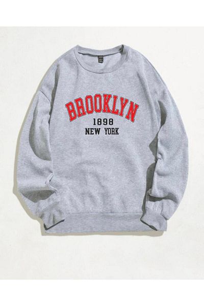 AFROGİYİM Unisex oversize mikina Brooklyn 1898 s potiskem