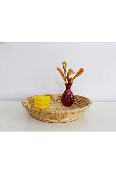 Emeksanatı Rattan tray / decor presentation tray