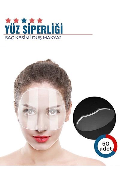 Transformacion 50 Pieces Haircut Shower Makeup Face Protection Visor716414