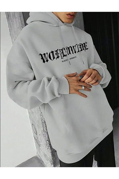 AFROGİYİM Unisex Place Of Interets Printed Oversize Hoodie