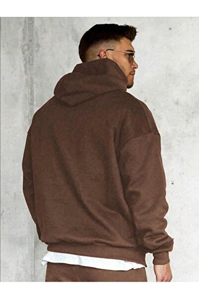 AFROGİYİM Unisex Yellow Stone National Printed Oversize Hoodie