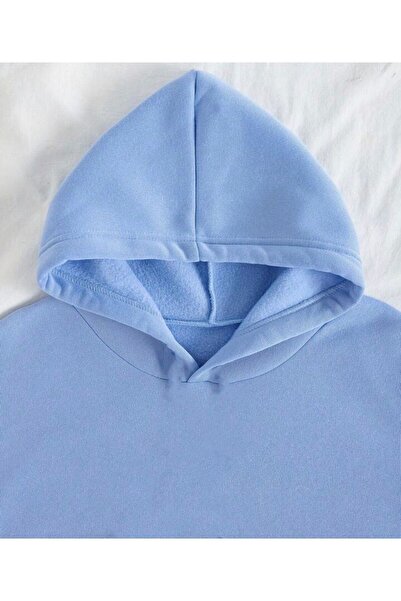 AFROGİYİM Unisex Oversize Plain Unprinted Sweatshirt Hoodie