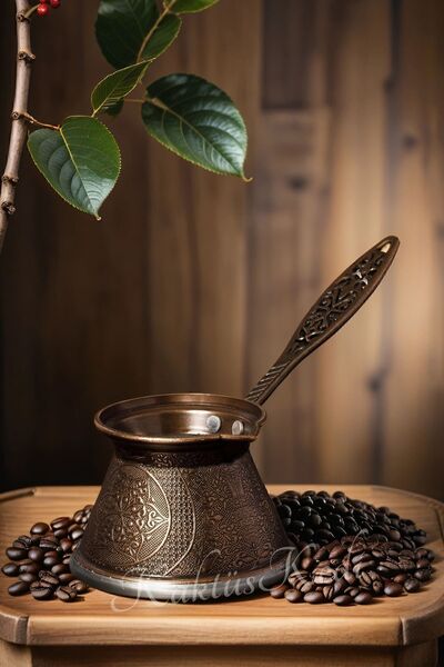 KaktüsKedi 2 Kişilik Döküm Cezve | İndüksiyon Ocaklarla Uyumlu