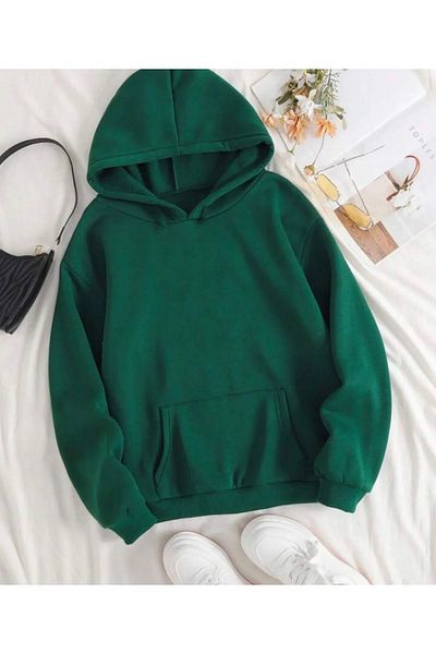 AFROGİYİM Φούτερ Unisex Oversize Hoodie - Απλό χωρίς εκτύπωση