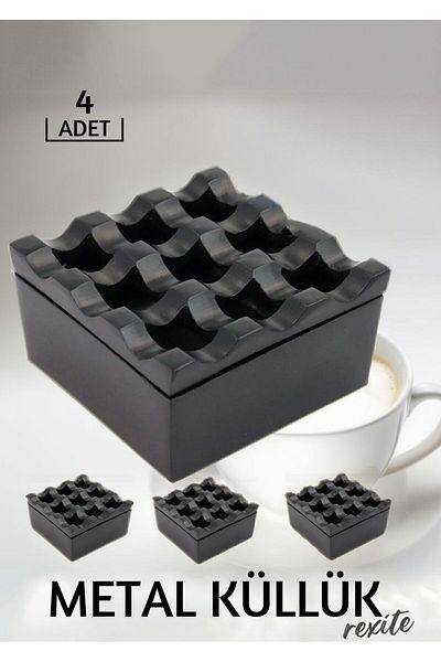 Transformacion Σετ 4 Μεταλλικό Επιτραπέζιο Τασάκι Rexite Design 719119