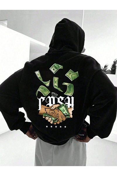 AFROGİYİM Унисекс суичър с принт Rasy Dollar King Crown
