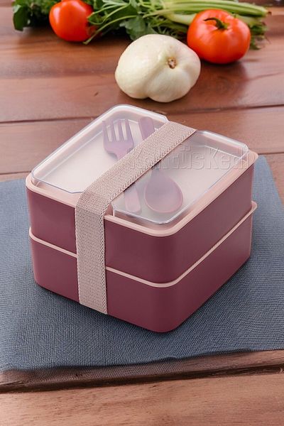 KaktüsKedi 4-Compartment Food Storage Container Set| Athlete Diet Student Fitness School Workplace Travel Table