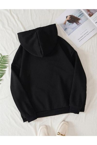 AFROGİYİM Unisex mikina s kapucí s potiskem Saturn Oversize