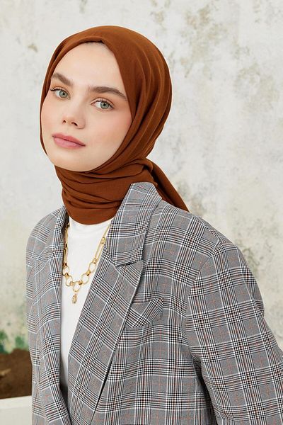 Qef Caramel Colored Cotton Shawl