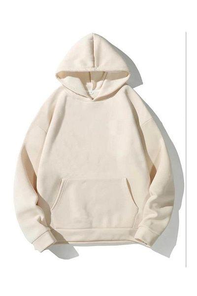 AFROGİYİM Φούτερ με κουκούλα Unisex Oversize Color Unprinted
