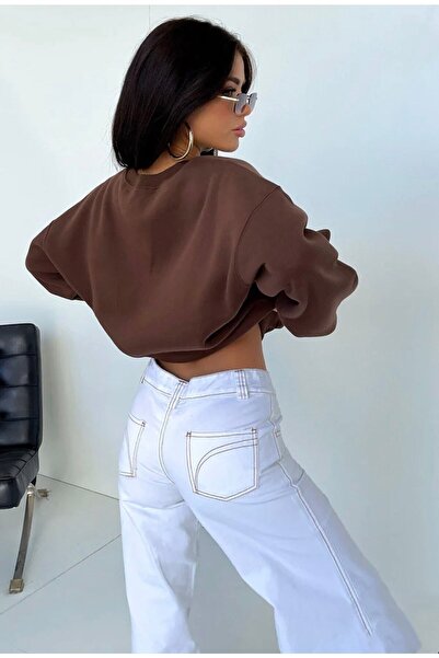 AFROGİYİM Γυναικείο φούτερ New York με στάμπα Oversize Fleece