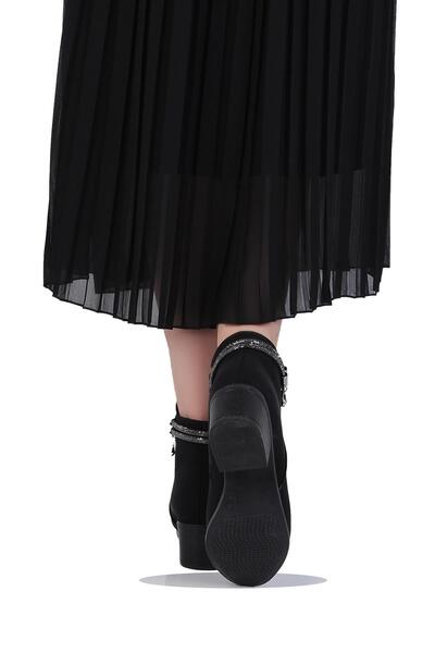 M.P. Mp 242-2226Zn Siyah Kadın 6Cm Topuklu Bot