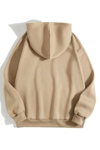 AFROGİYİM Unisex Saturn printed Oversize Hooded Hoodie