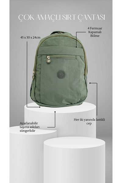 citycenterfashion Unisex τσακισμένο αδιάβροχο ύφασμα μεγάλου μεγέθους σακίδιο πλάτης με θήκη φορητού υπολογιστή School-Travel cty-lbn-103