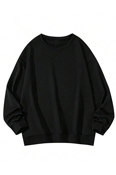 AFROGİYİM Unisex Λεπτομέρεια πλάτης Ειδικού Σχεδιασμού Φούτερ με στάμπα μεγάλου μεγέθους