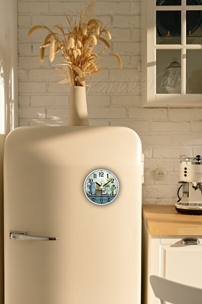 KaktüsKedi Mıknatıslı Buzdolabı Saati 11 Cm | Garden