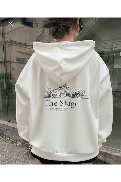 AFROGİYİM Φούτερ με κουκούλα Unisex The Stage με στάμπα Oversize