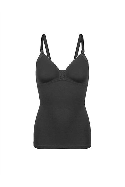 Momslab Black Women's Maternity Undershirt - Breastfeeding Model