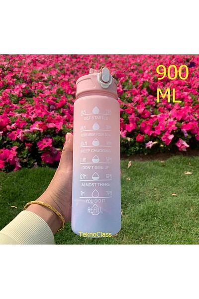 GEFNO Motivational Back to School Kids Water Bottle Water Bottle Water Bottle Sportsman 900 ml Tritan Bpa Free Water Bottle
