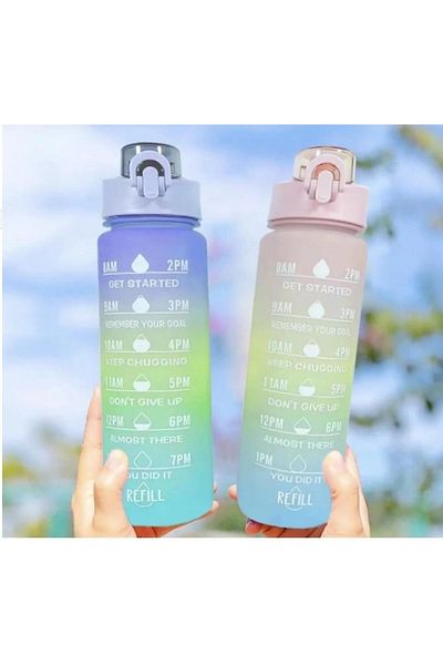 GEFNO Motivational Back to School Kids Water Bottle Water Bottle Water Bottle Sportsman 900 ml Tritan Bpa Free Water Bottle