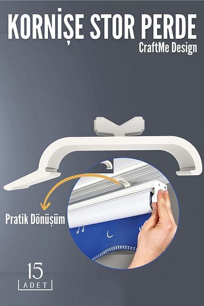 Transformacion 15 Pcs Cornice Roller Blinds Mounting Apparatus