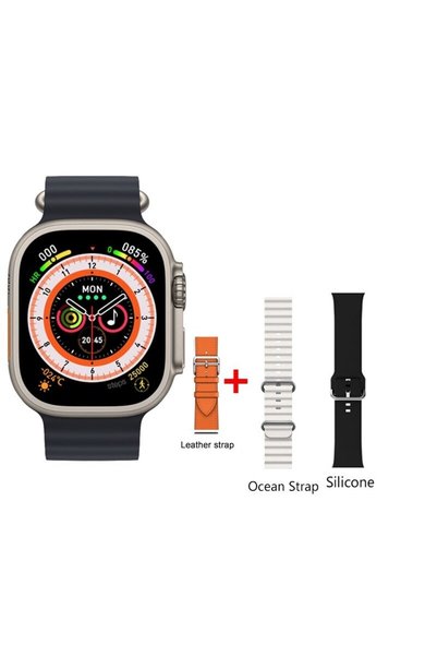 pazariz Watch 8 Ultra 49mm Amax Ultra Akıllı NFC - GPS - Kablosuz Şarj Kordon Hediye