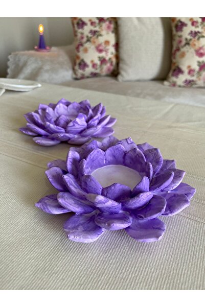 MorVilla Lotus Çiçeği Mumluk,dekoratif Mumluk,tealight Mumluk,hediyelik Eşya,...