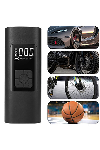 pazariz Araç Lastik Hava Pompası Şarjlı akıllı kablosuz taşınabilir Dijital L...