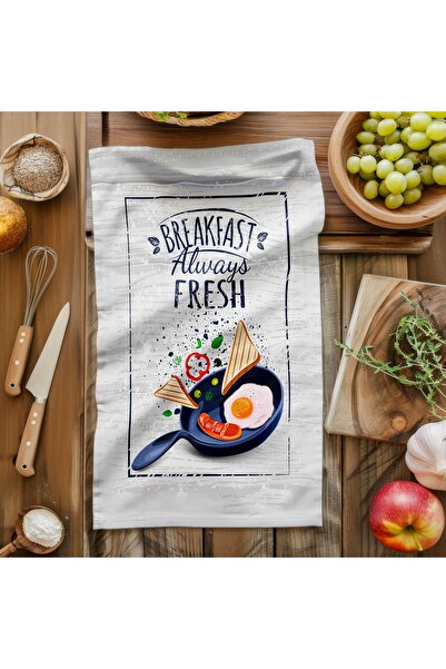 YORKADESIGN Digital Printed 3-Piece Kitchen Towel, Hand Towel, Face Towel, Dr...