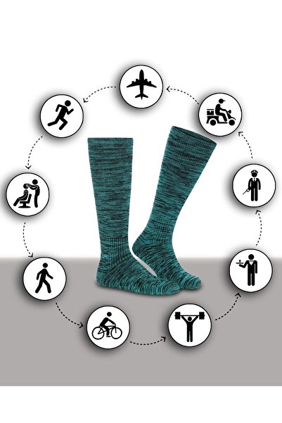 BULG Turquoise Muline Bamboo Compression Socks - Special Pressure