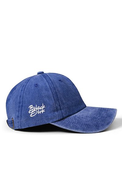 BlackBörk Vintage μπλε καπέλο με κέντημα μπέιζμπολ Hustle