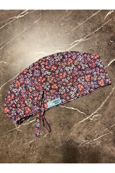 Tosbics Store Çiçekli Mor Cerrahi Bone