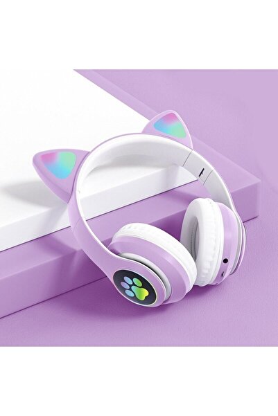 pazariz Kart Girişli Fm Radyolu Led Işıklı Kablosuz Ve Kablolu Bluetooth Kedi...