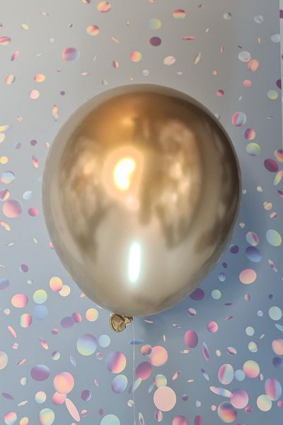 PEKSHOP Chrome Gold Balloon Mirrored Balloon 10pcs