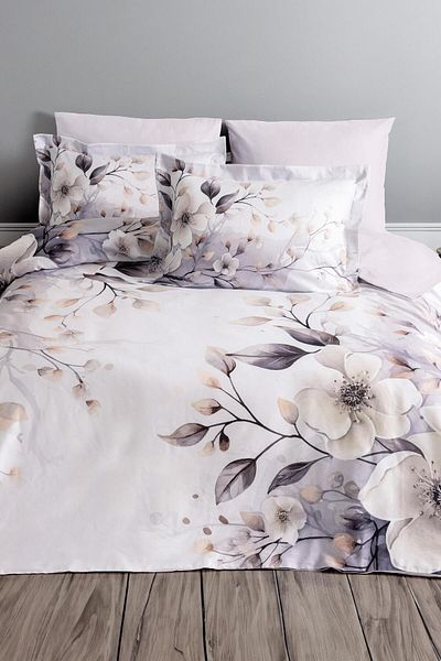 Altınbaşak Begonia Digital Satin Duvet Cover Set - Double