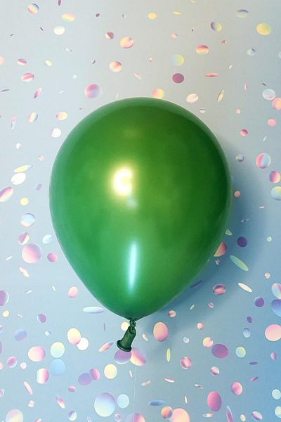 PEKSHOP Metallic Green Balloon 12" 30 Cm Metallic Balloon 10 Pack
