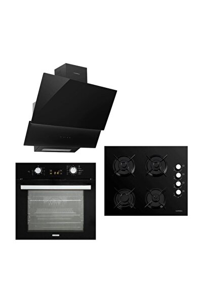 Luxell Opall 15 Program Ankastre Siyah Set (B66-SGF3 Opall Fırın+40Tahdf Opal...