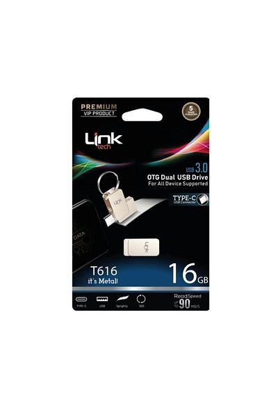 pazariz ذاكرة USB ممتازة 16 جيجابايت من النوع C Dual 3.0 بسرعة 90 ميجابايت/ثانية