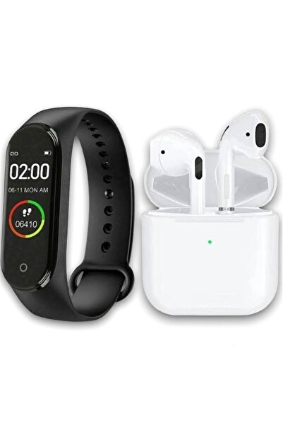 pazariz M4 Akıllı Bileklik Renkli Ekran Ve Pro 5 Mini Bluetooth Kulaklık Ios ...