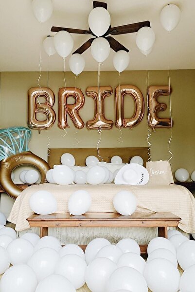 PEKSHOP BRIDE Harf Balon Seti 100 cm